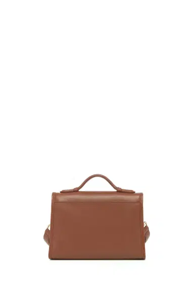 Gabriela Hearst Small Leonora Flap Bag in Cognac Nappa Leather | Thumbnail 3