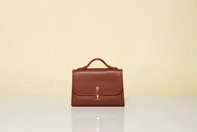 Gabriela Hearst Small Leonora Flap Bag in Cognac Nappa Leather | Thumbnail 6