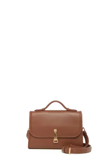 Gabriela Hearst Small Leonora Flap Bag in Cognac Nappa Leather | Thumbnail 1
