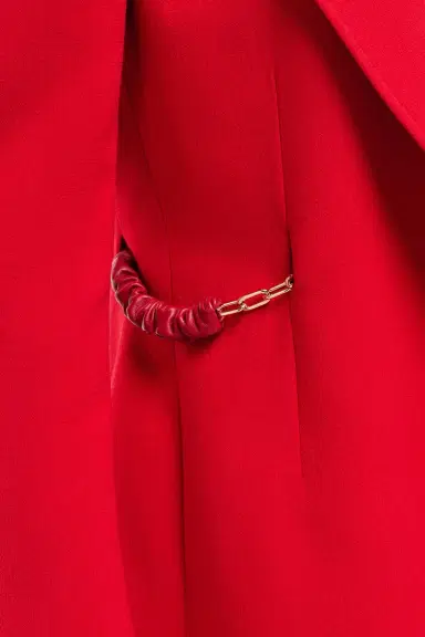 Gabriela Hearst Epona Chain Blazer in Scarlet Red Virgin Wool Crepe | Thumbnail 8 Gabriela Hearst Epona Chain Blazer in Scarlet Red Virgin Wool Crepe | Thumbnail 8