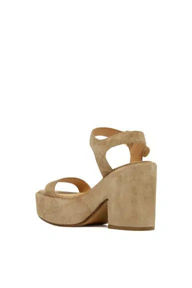 Gabriela Hearst Iman Platform Sandal in Sand Suede | Thumbnail 3 Gabriela Hearst Iman Platform Sandal in Sand Suede | Thumbnail 3