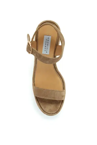 Gabriela Hearst Iman Platform Sandal in Sand Suede | Thumbnail 4 Gabriela Hearst Iman Platform Sandal in Sand Suede | Thumbnail 4