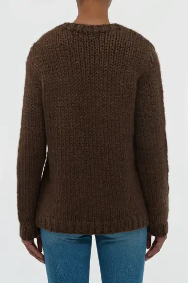 Gabriela Hearst Poros Knit Sweater in Chocolate Cashmere | Thumbnail 4