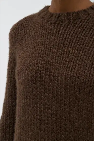 Gabriela Hearst Poros Knit Sweater in Chocolate Cashmere | Thumbnail 5
