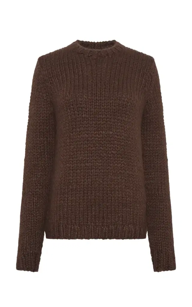Gabriela Hearst Poros Knit Sweater in Chocolate Cashmere