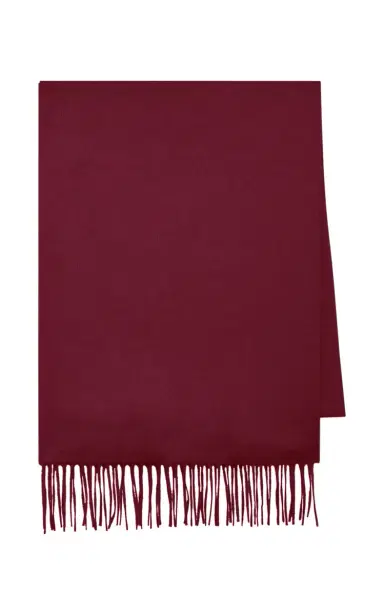 GABRIELA HEARST Blaine Fringe Scarf in Bordeaux Brushed Silk Cashmere | Thumbnail 1