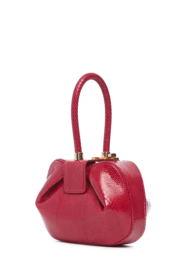 Gabriela Hearst Nina Bag in Red Snakeskin