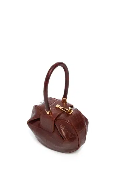 GABRIELA HEARST Demi Bag in Cognac Crocodile Leather | Thumbnail 3 GABRIELA HEARST Demi Bag in Cognac Crocodile Leather | Thumbnail 3