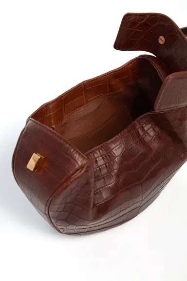 GABRIELA HEARST Demi Bag in Cognac Crocodile Leather | Thumbnail 4 GABRIELA HEARST Demi Bag in Cognac Crocodile Leather | Thumbnail 4