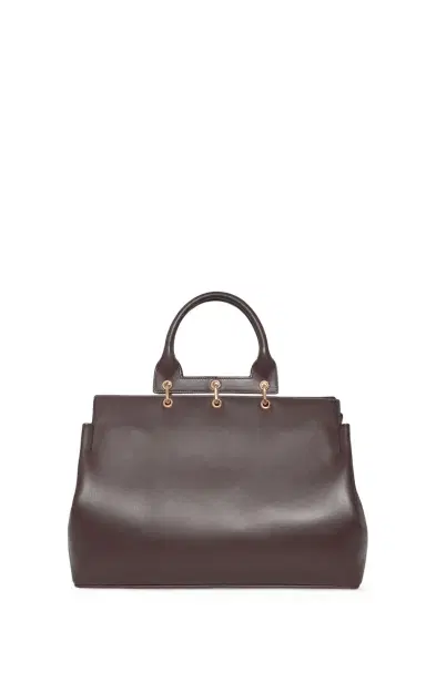 Gabriela Hearst Large Amethyst Tote Bag in Bordeaux Nappa Leather | Thumbnail 1 Gabriela Hearst Large Amethyst Tote Bag in Bordeaux Nappa Leather | Thumbnail 1