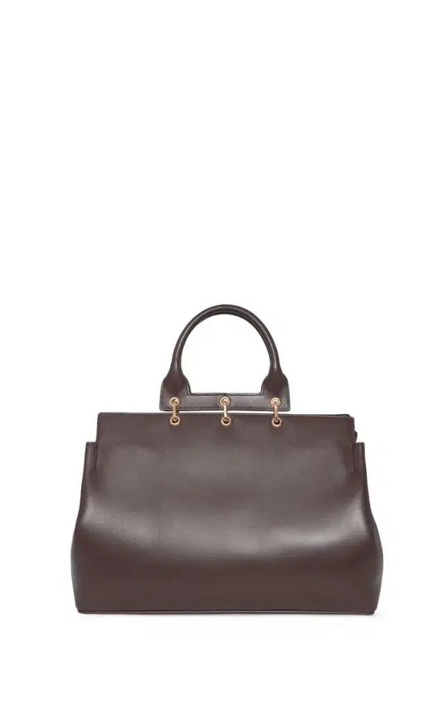 GABRIELA HEARST Large Amethyst Tote Bag in Bordeaux Nappa Leather