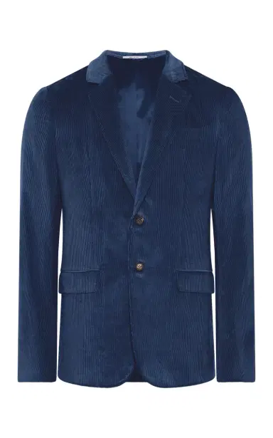 Gabriela Hearst Irving Jacket in Electric Navy Sea Island Cotton Corduroy | Thumbnail 1 Gabriela Hearst Irving Jacket in Electric Navy Sea Island Cotton Corduroy | Thumbnail 1