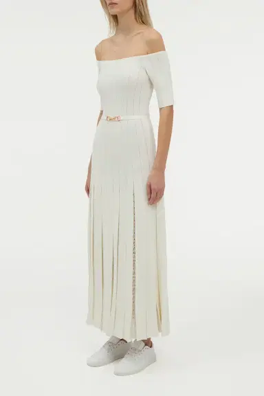 Gabriela Hearst Kurt Knit Pleated Maxi Dress in Merino Wool | Thumbnail 4