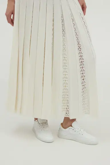 Gabriela Hearst Kurt Knit Pleated Maxi Dress in Merino Wool | Thumbnail 6