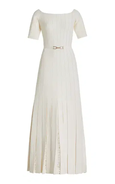 Gabriela Hearst Kurt Knit Pleated Maxi Dress in Merino Wool | Thumbnail 1