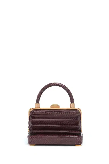 Gabriela Hearst Small Diana Bag in Bordeaux Snakeskin | Thumbnail 2