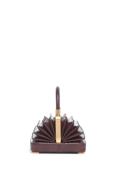 Gabriela Hearst Small Diana Bag in Bordeaux Snakeskin | Thumbnail 3