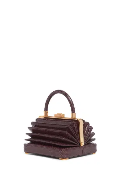 Gabriela Hearst Small Diana Bag in Bordeaux Snakeskin | Thumbnail 1