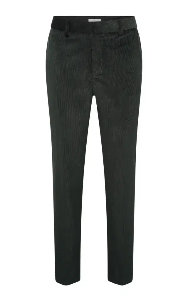 Gabriela Hearst Anthony Five Pocket Pant in English Green Sea Island Cotton Corduroy