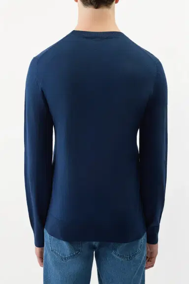 Gabriela Hearst Palco Knit Sweater in Electric Navy Merino Wool | Thumbnail 4