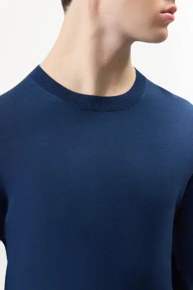 Gabriela Hearst Palco Knit Sweater in Electric Navy Merino Wool | Thumbnail 5