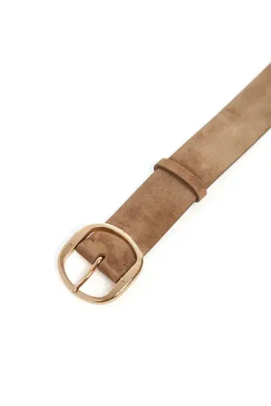 GABRIELA HEARST Elster Belt in Dark Sand Suede | Thumbnail 3