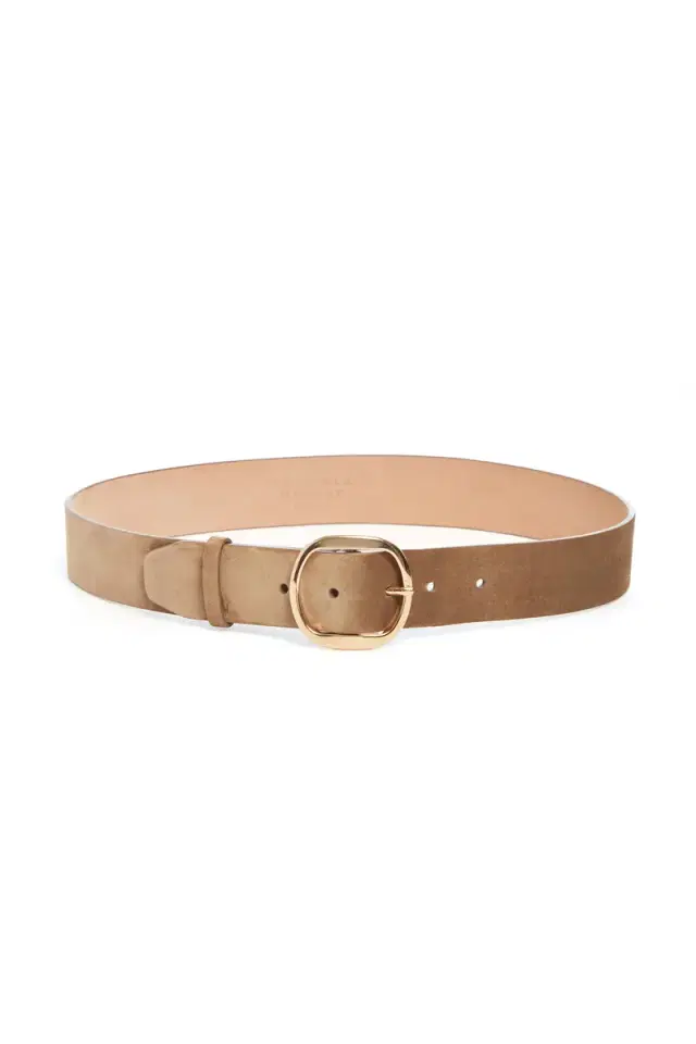 GABRIELA HEARST Elster Belt in Dark Sand Suede