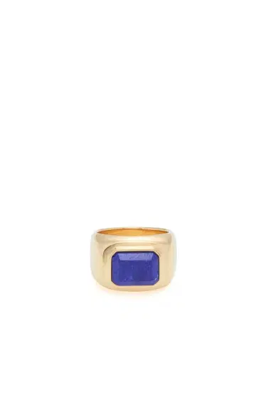 GABRIELA HEARST Large Ring in 18K Yellow Gold & Lapis Stone | Thumbnail 3