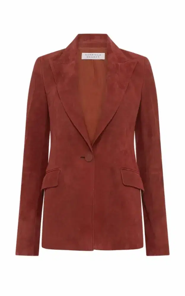 Gabriela Hearst Leiva Blazer in Burnt Sienna Suede