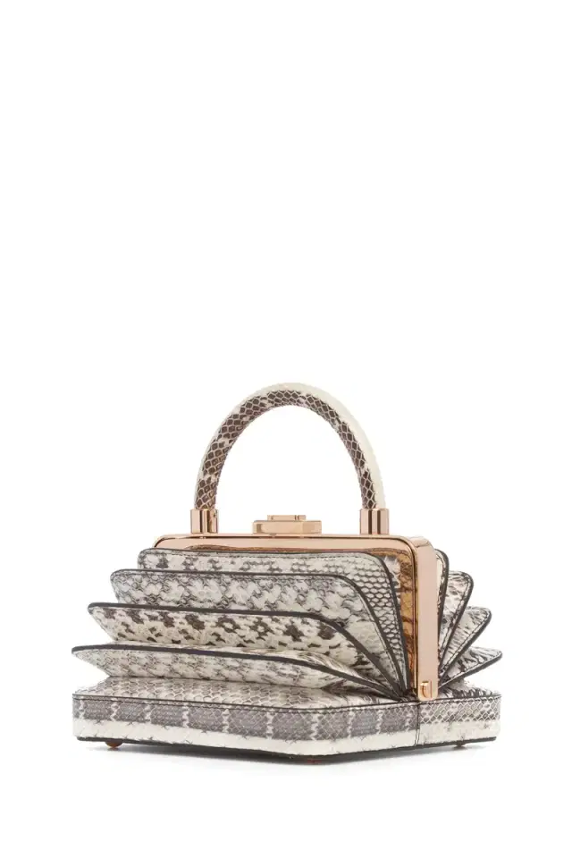 GABRIELA HEARST Diana Bag in Black & White Snakeskin