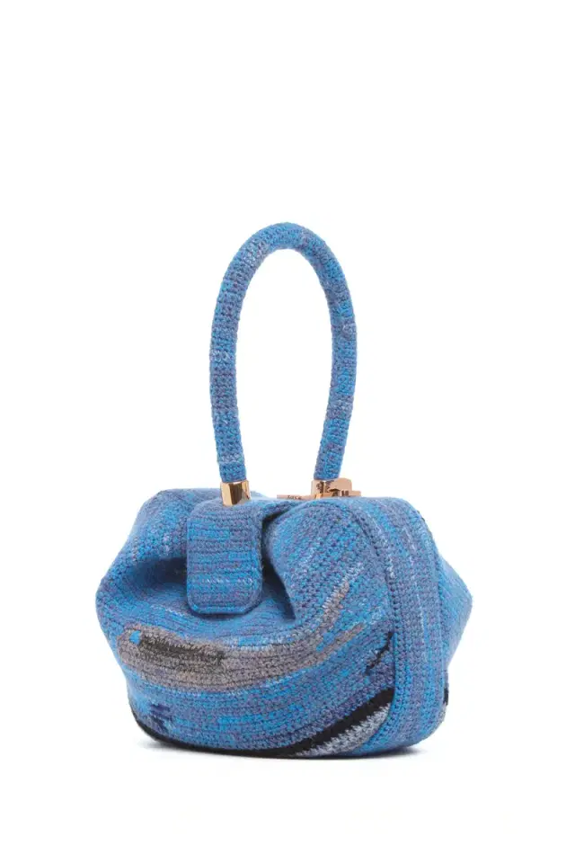 Gabriela Hearst Nina Bag in Water Multi Crochet Cashmere