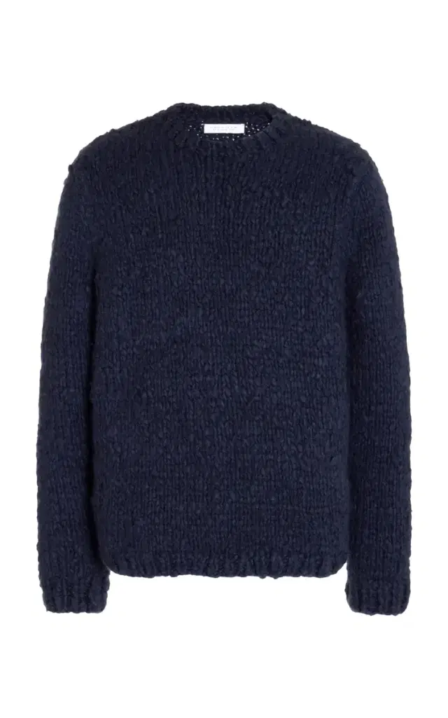 Gabriela Hearst Lawrence Knit Sweater in Navy Welfat Cashmere M