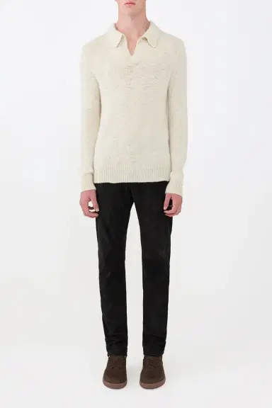 Gabriela Hearst Anthony Five Pocket Pant in Black Suede | Thumbnail 3