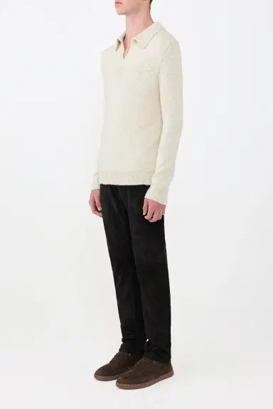 Gabriela Hearst Anthony Five Pocket Pant in Black Suede | Thumbnail 4