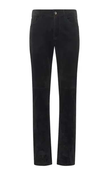 Gabriela Hearst Anthony Five Pocket Pant in Black Suede | Thumbnail 1