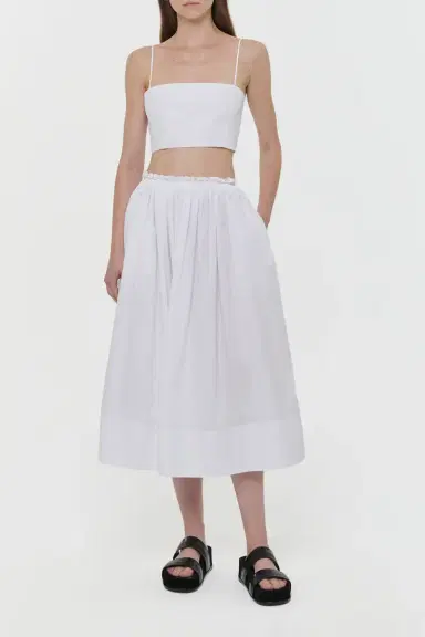 Gabriela Hearst Nadir Top in White Sea Island Cotton | Thumbnail 3 Gabriela Hearst Nadir Top in White Sea Island Cotton | Thumbnail 3