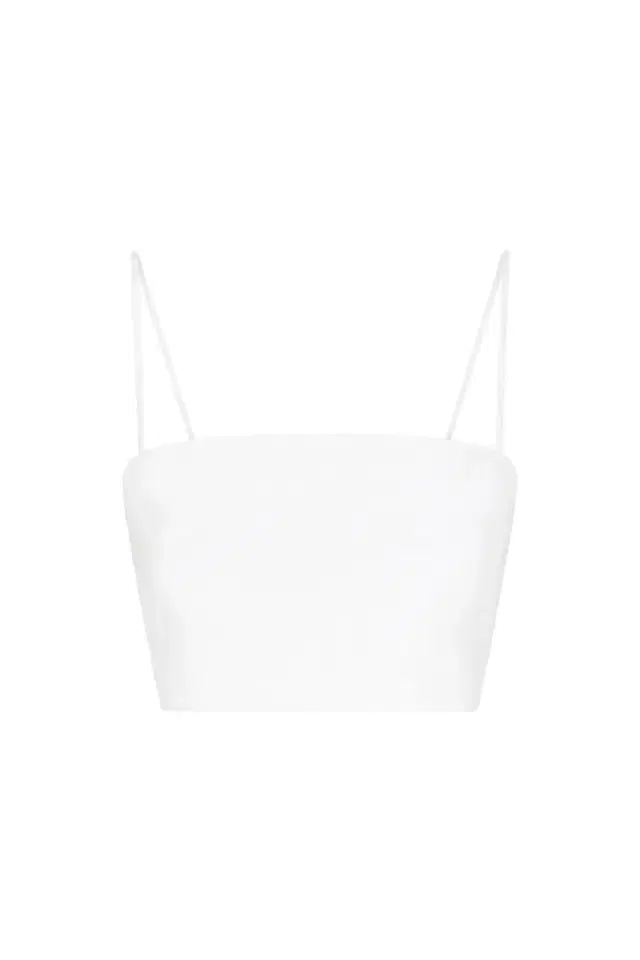 Gabriela Hearst Nadir Top in White Sea Island Cotton