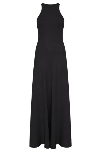 Gabriela Hearst Siren Knit Maxi Dress in Black Merino Wool | Thumbnail 1