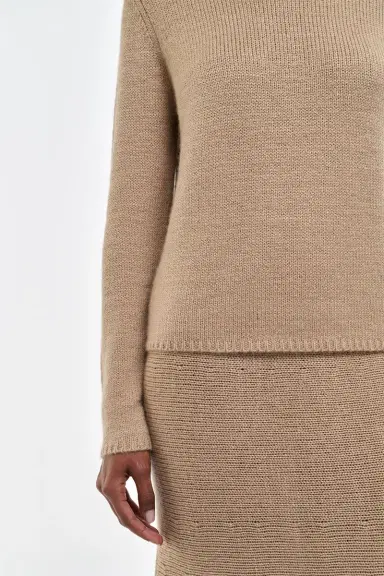 Gabriela Hearst Titus Knit Sweater in Camel Cashmere | Thumbnail 6 Gabriela Hearst Titus Knit Sweater in Camel Cashmere | Thumbnail 6
