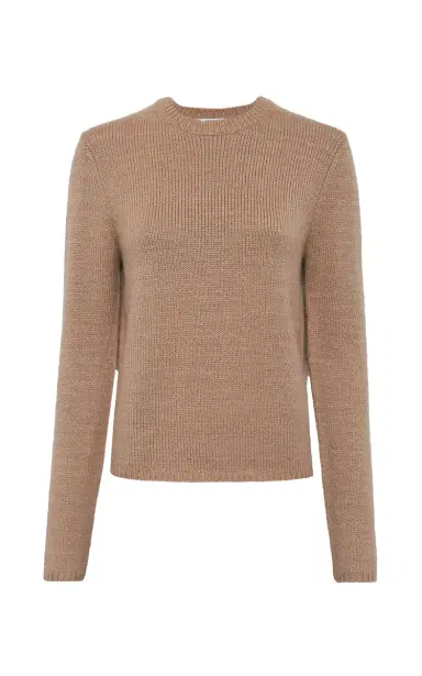 Gabriela Hearst Titus Knit Sweater in Camel Cashmere | Thumbnail 1 Gabriela Hearst Titus Knit Sweater in Camel Cashmere | Thumbnail 1