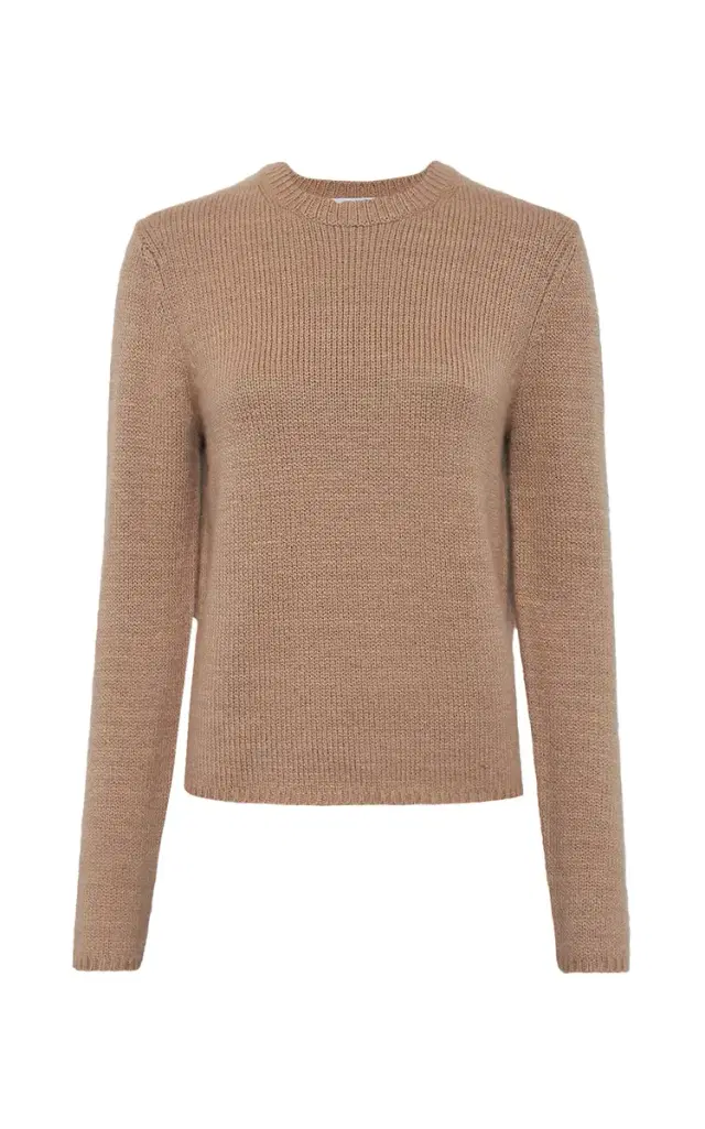 Gabriela Hearst Titus Knit Sweater in Camel Cashmere