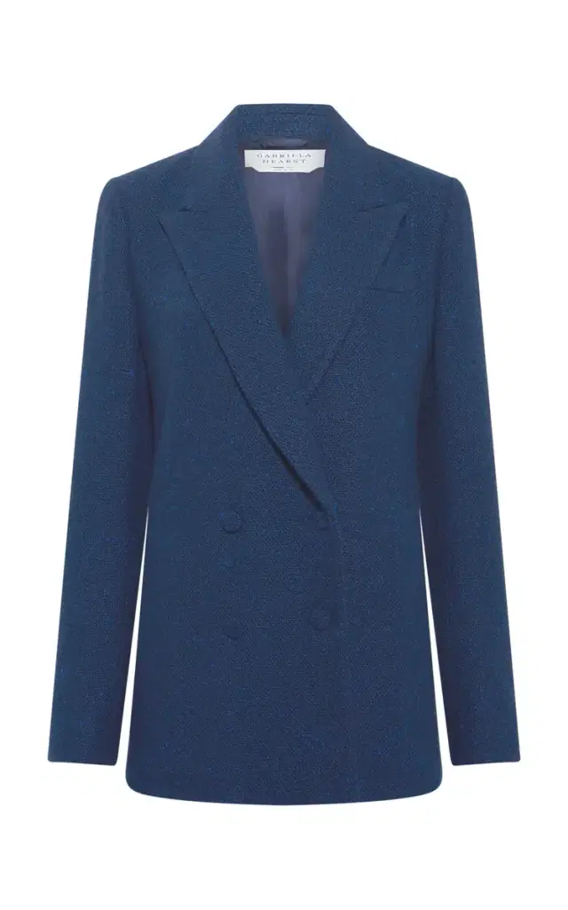 Gabriela Hearst Elliot Blazer in Electric Navy Speckled Cashmere