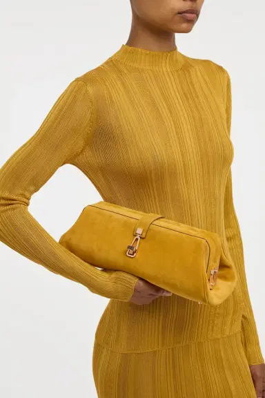 Gabriela Hearst Paola Clutch in Golden Birch Suede | Thumbnail 2 Gabriela Hearst Paola Clutch in Golden Birch Suede | Thumbnail 2