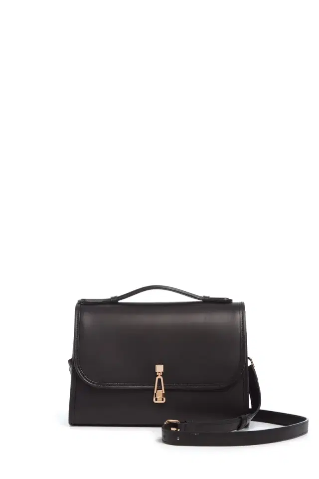 Gabriela Hearst Medium Leonora Flap Bag in Black Leather