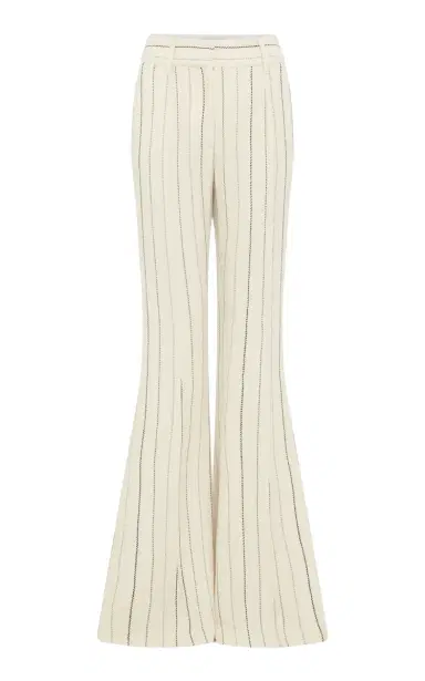Gabriela Hearst Rhein Flare Pant in Multi Pinstripe Wool Cashmere | Thumbnail 1