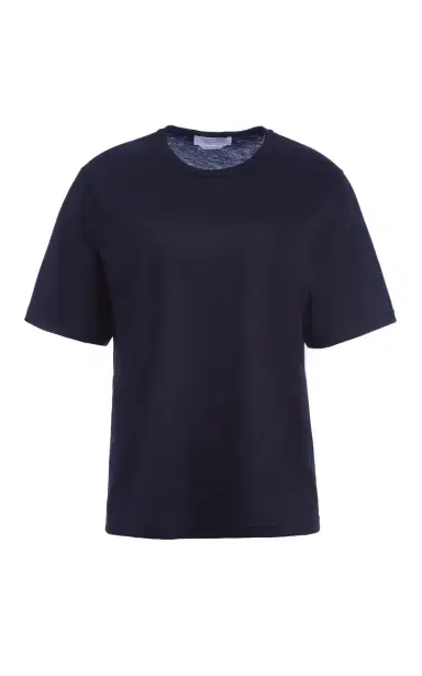 Gabriela Hearst Kirby T-Shirt in Dark Navy Cashmere | Thumbnail 1