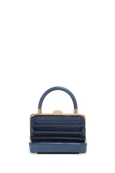 Gabriela Hearst Small Diana Bag in Navy Snakeskin | Thumbnail 2 Gabriela Hearst Small Diana Bag in Navy Snakeskin | Thumbnail 2