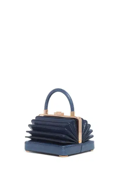 Gabriela Hearst Small Diana Bag in Navy Snakeskin | Thumbnail 1 Gabriela Hearst Small Diana Bag in Navy Snakeskin | Thumbnail 1