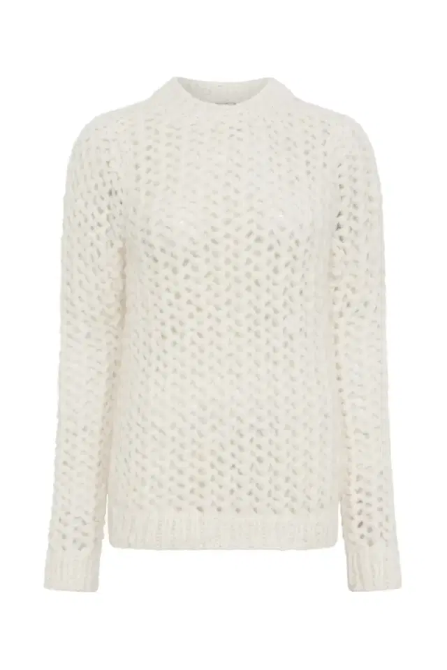 Gabriela Hearst Veralune Knit Crewneck Sweater in Off White Welfat Cashmere