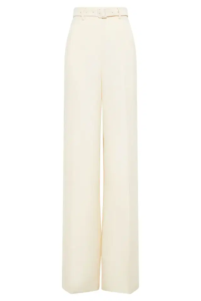 Gabriela Hearst Norman Wide-leg Pant in  Textured Linen Slub